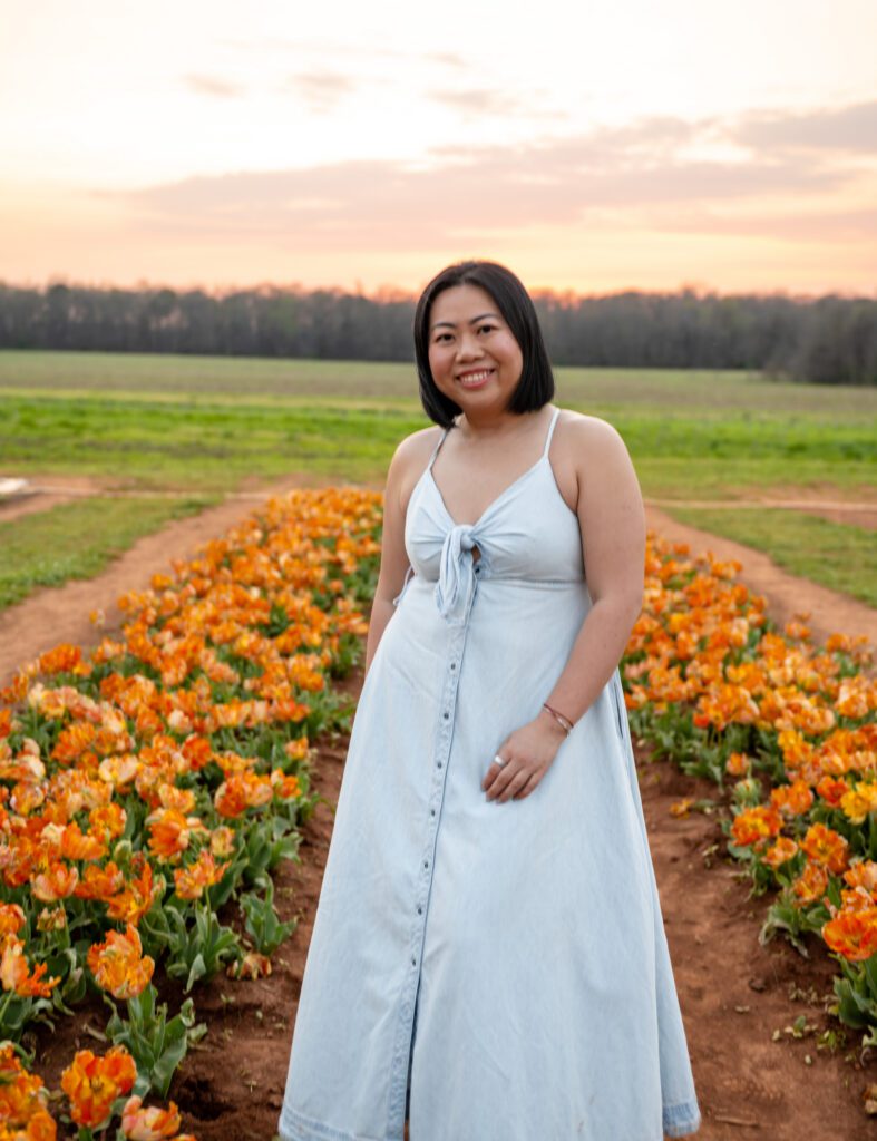 Spring tulip session at Hubert Family Farm