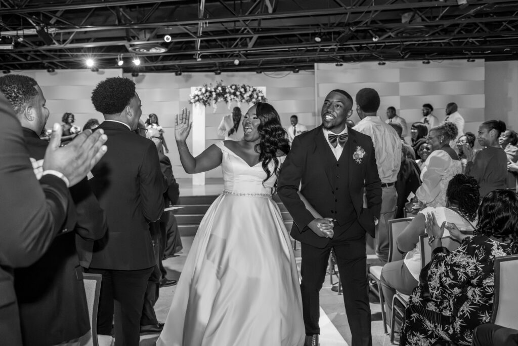 bride and groom at campus 805