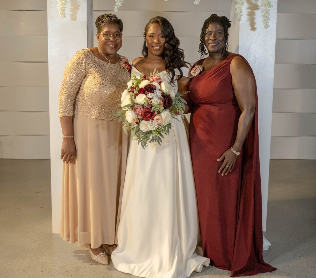 bride, mother of bride, mother of groom at Stone Event Center