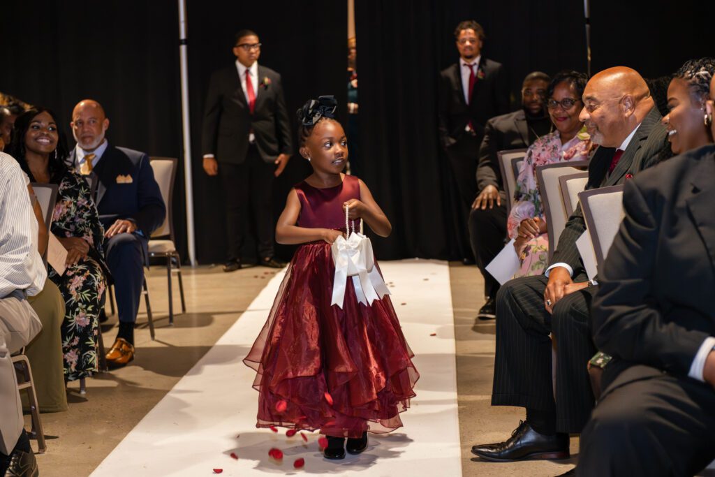 flower girl at Stone Event Center